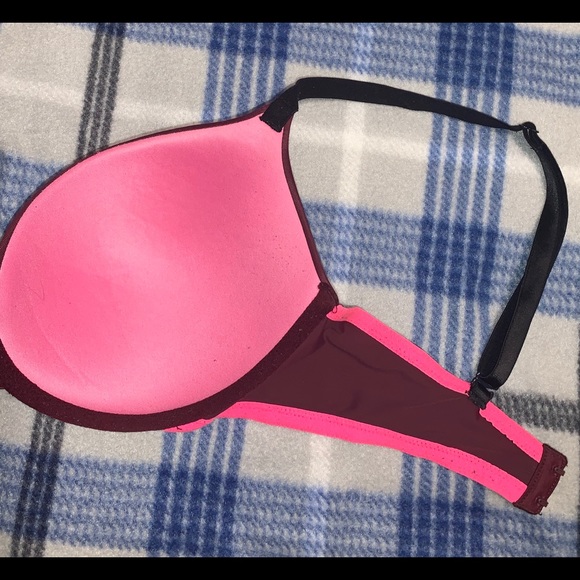 Victoria’s Secret Pink Bra size 34D Maroon - Picture 4 of 7